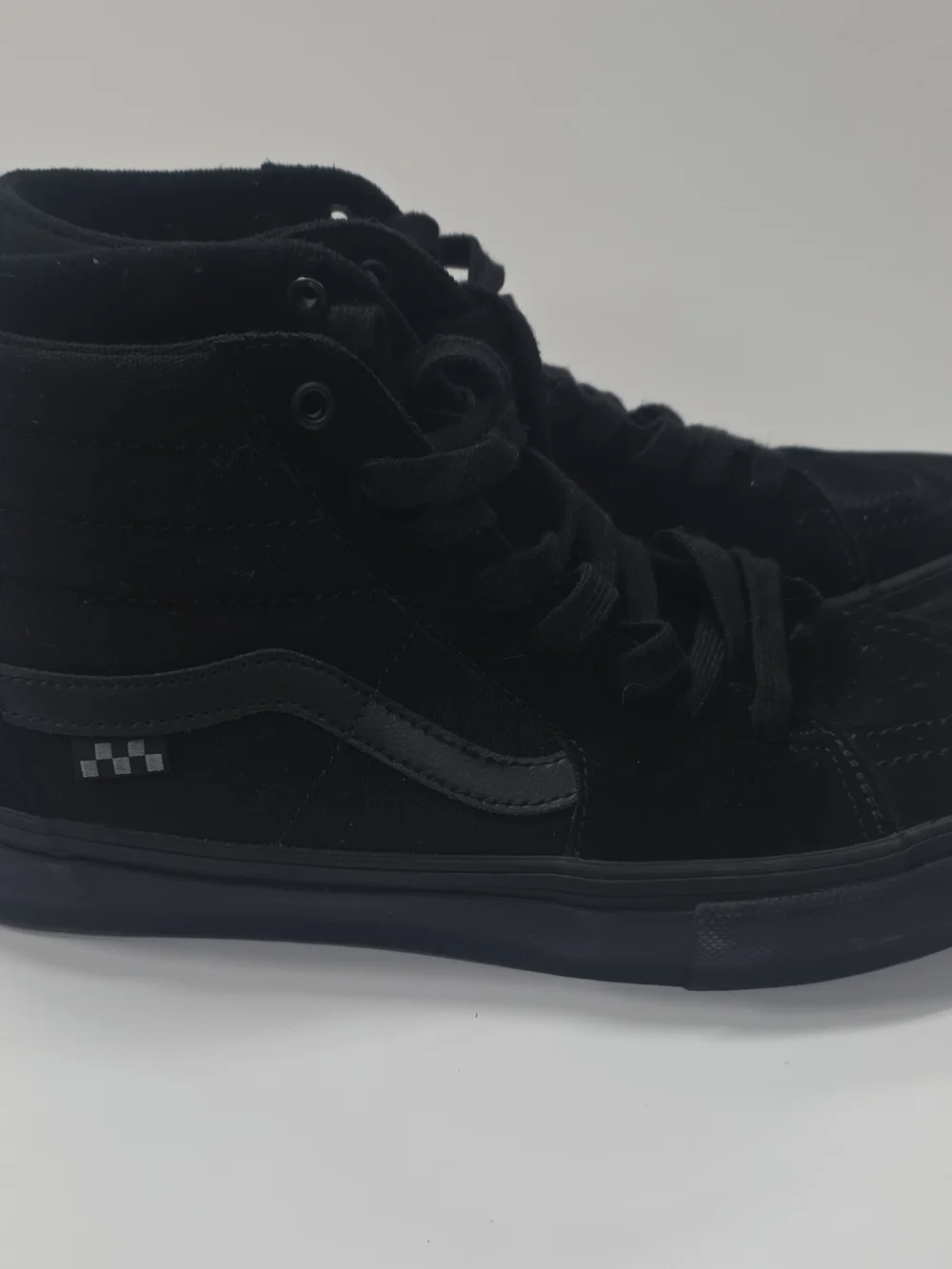 Vans Men's High Top Canvas Sneakers Black Lace Up Rubber Sole US 10.5